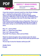 Greely RoadSchool Newsletter 