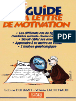 Sabine Duhamel, Valérie Lachenaud - Le Guide de La Lettre de Motivation-Jeunes Editions (1997)
