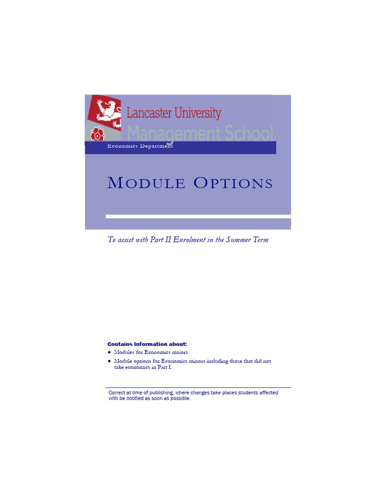 Economics Module Guide | PDF | Career & Growth | Finance & Money Management