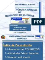 PRESENTACION FINAL RENDICIÓN DE CUENTAS PARCIAL CONALPEDIS