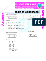 Propiedades de La Radicacion para Quinto de Primaria