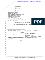 NOTICE OF APPEAL To The 9th Circuit As To 149 Order by Xavier Becerra.