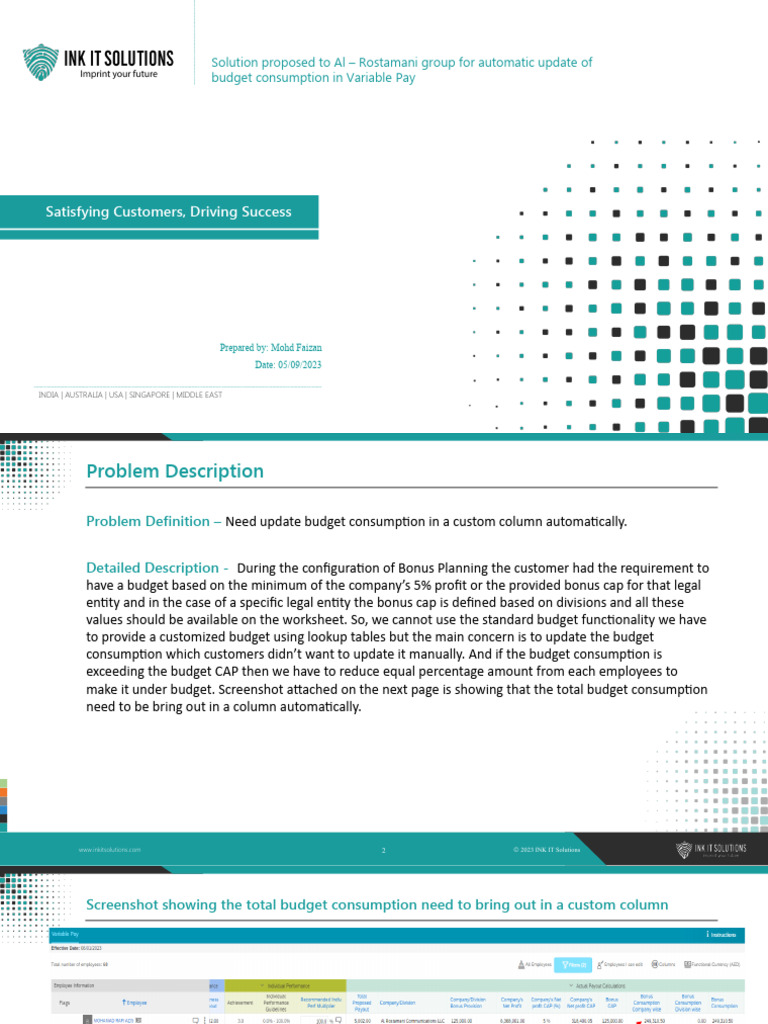 Solution Proposed For Automatic Updation of Budget | PDF