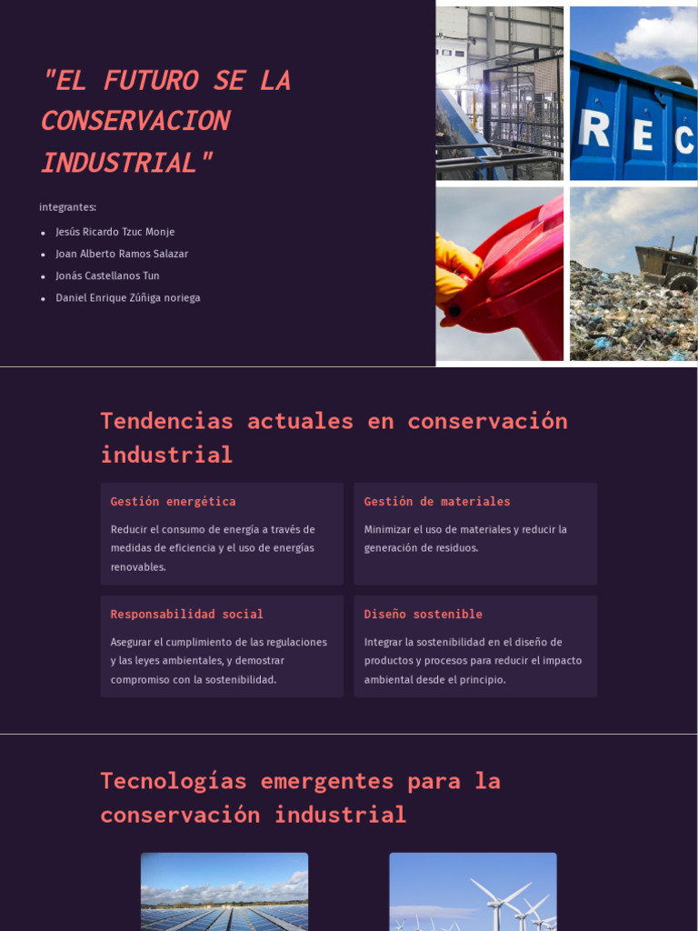 Futuro de la Conservación Industrial | PDF | Residuos | Reciclaje