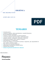 Manipulación Higiénica de Alimentos - Jornada 4