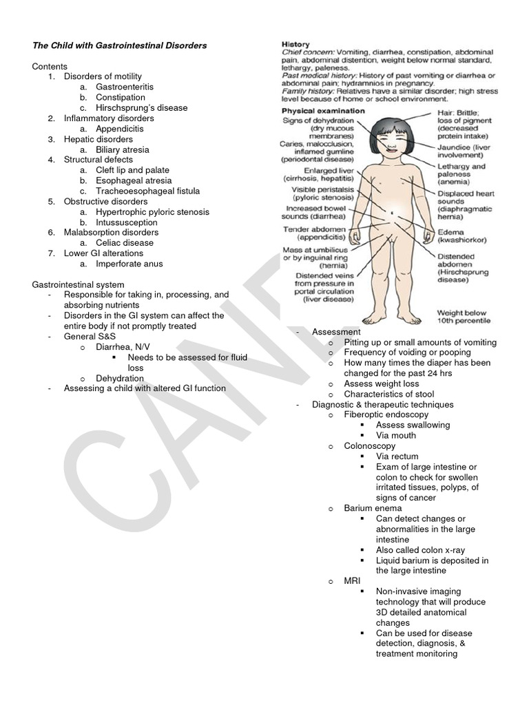 Pediatric Gastrointestinal Disorders PDF Diarrhea Public Health