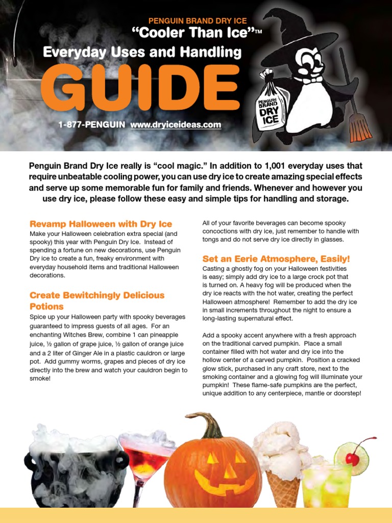 Everyday Uses And Handling Of Dry Ice Halloween Edition Pdf Carbon Dioxide Refrigerator