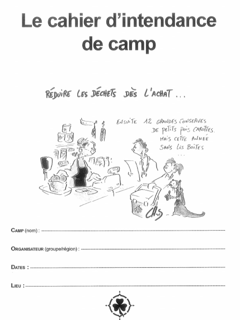 Cahier Intendance Camp Autre Mouvement Scout | PDF