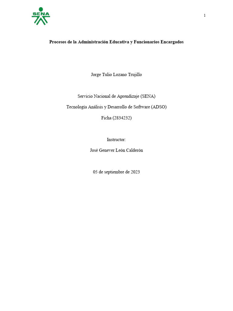 Mapa Mental de Administración Educativa SENA | PDF