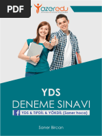 YDS DENEME SINAVI (Saner Bircan) @BabillKutuphanesi