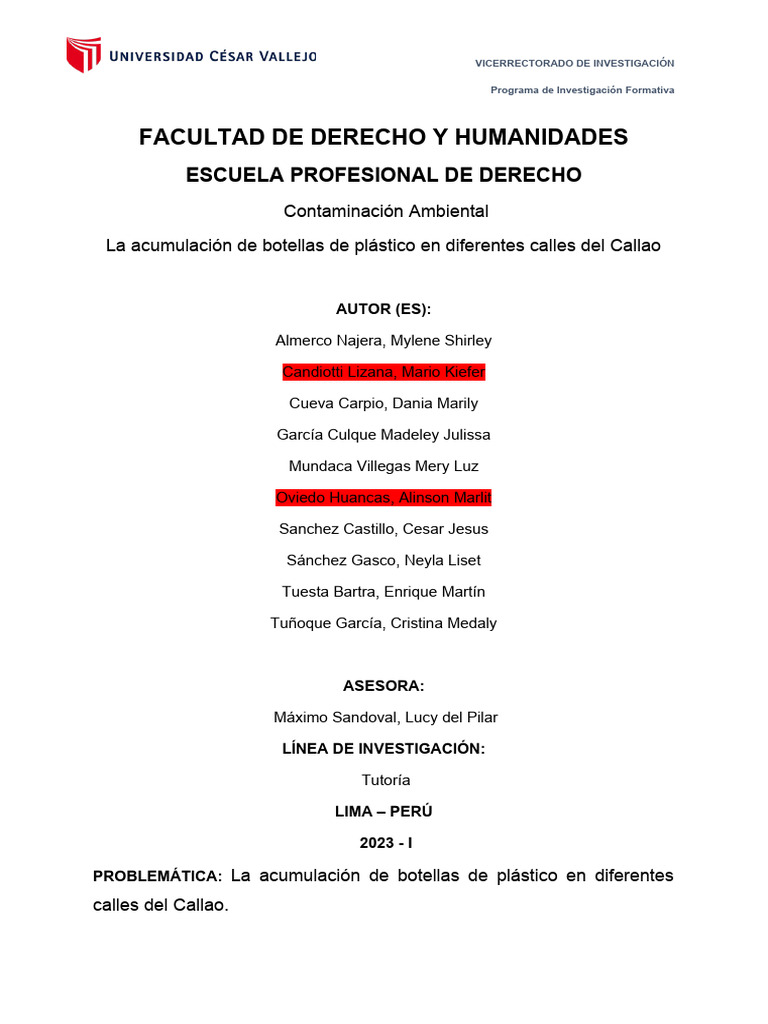 Acumulación de Plásticos en Callao | PDF | Residuos | El plastico