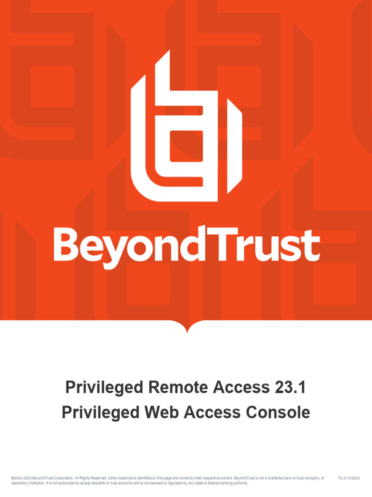 BeyondTrust Privileged Web Access Guide | PDF | World Wide Web ...
