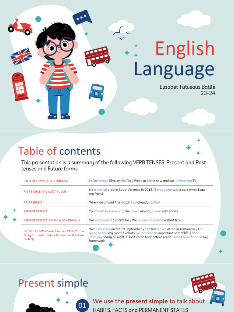 English Verb Tenses Overview | PDF | Perfect (Grammar) | Linguistic ...