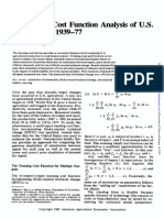 Agriculture, 1939-77: A Translog Cost Function Analysis of U.8