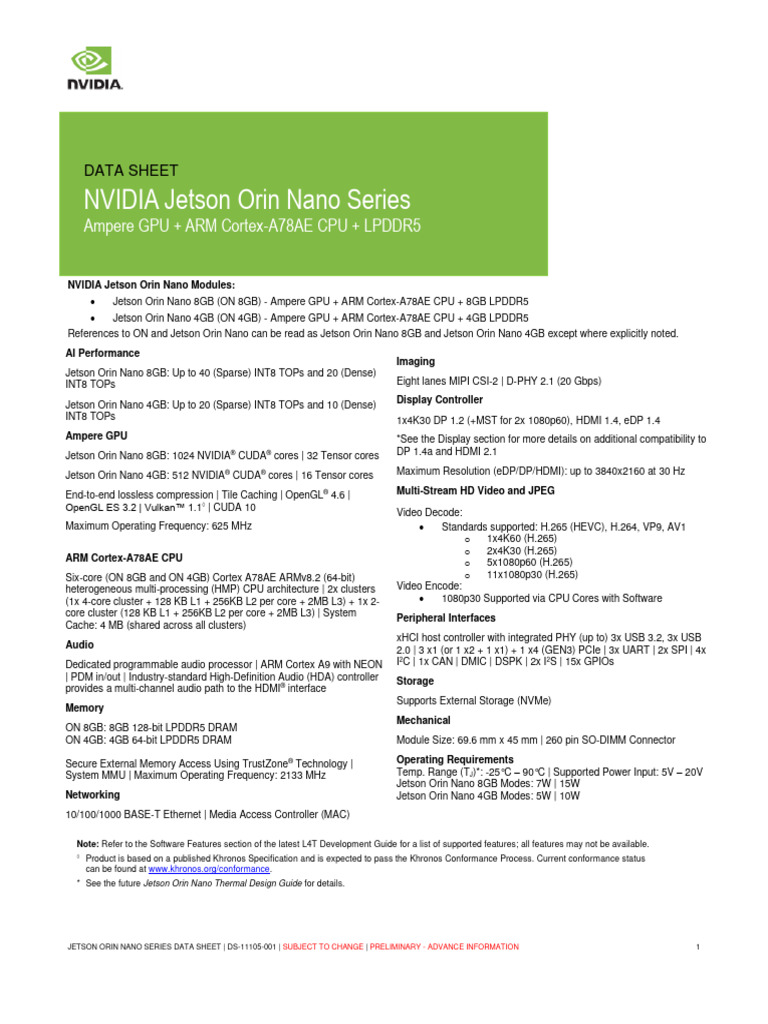 Nano Datasheet