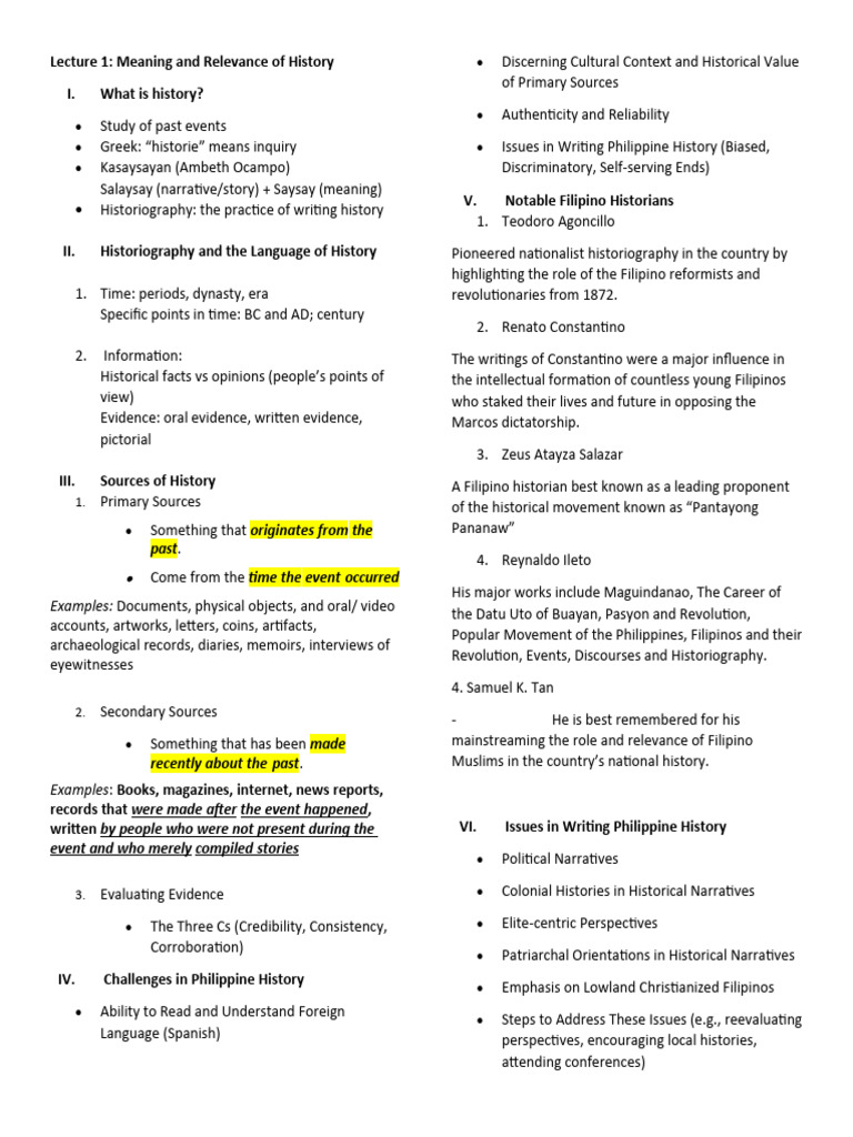 Ghist Prelim Notes | PDF