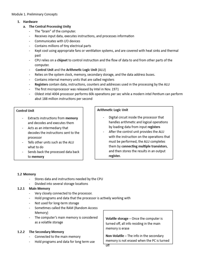 Intro to Computer Hardware and Software | PDF