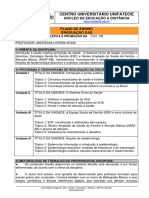 Plano de Ensino Da Disciplina