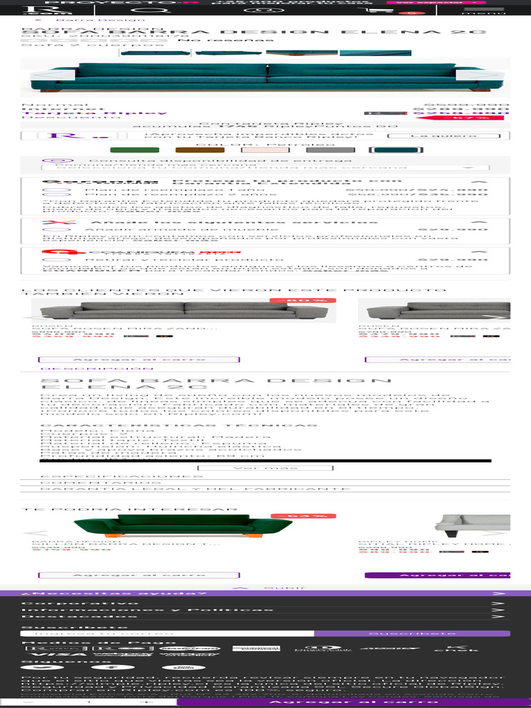 Ripley - SOFA BARRA DESIGN ELENA 2C | PDF