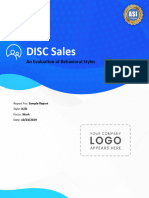 Sales DISCself Sample Report