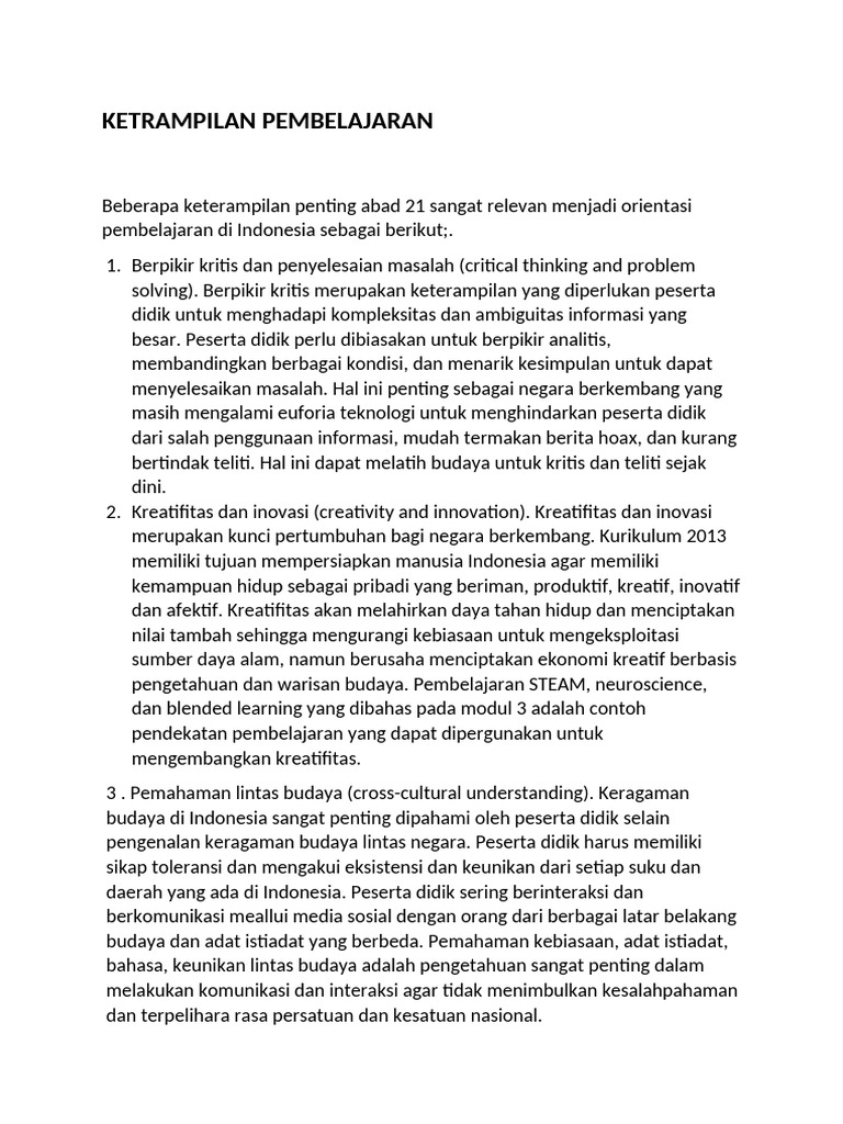 Universitas sebagai tempat pengembangan keterampilan dan perspektif