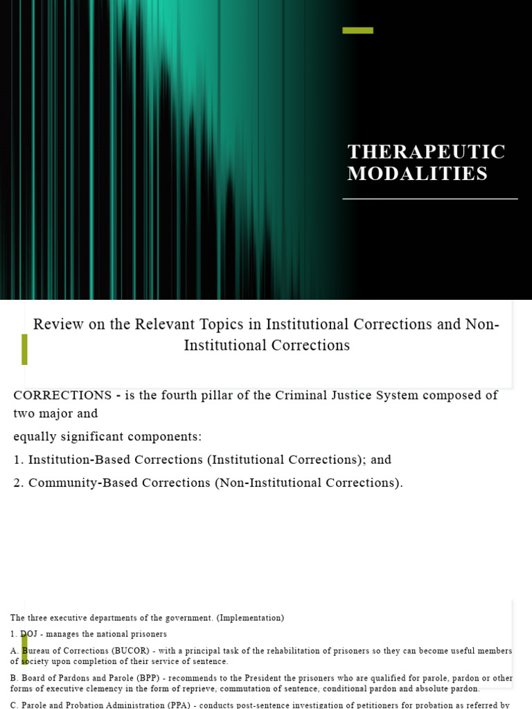 THERAPEUTIC MODALITIES Week 1 | PDF | Punishments | Common Law