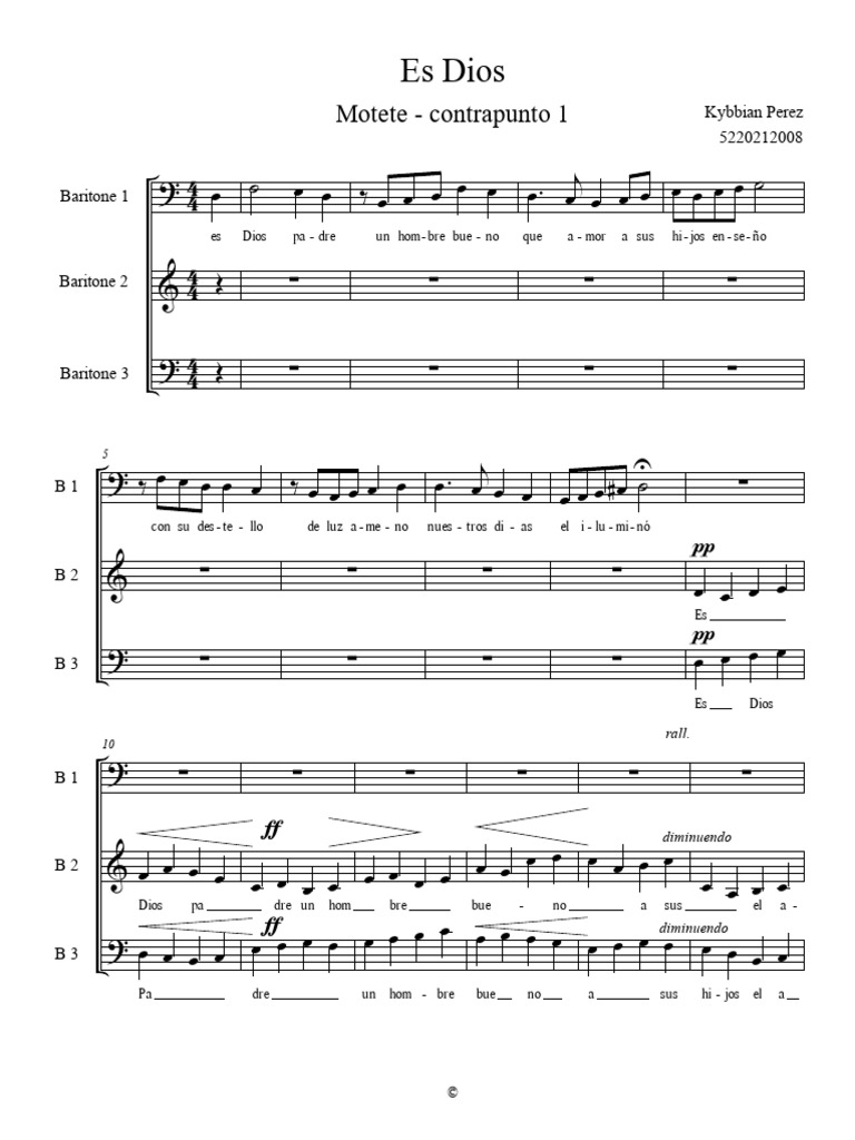 Motete Contrapunto 1 Pdf Formas Musicales Elementos De La Música