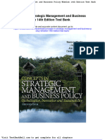 Concepts in Strategic Management and Business Policy Wheelen 14th Edition Test Bank