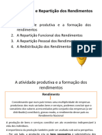 Rendimentos e Repartição Dos Rendimentos