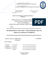 Physiopathologie de l'Acide Urique ةtude Biochimique Auprès Des Adultes de La Commune d'EL KHROUB