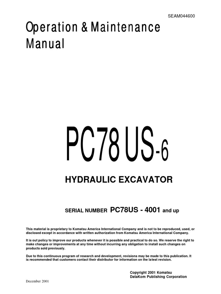 Pc78us-6 O&m | Download Free PDF | Safety | High Voltage