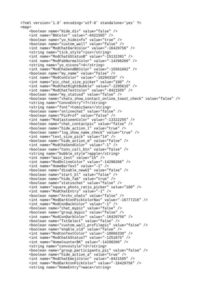 XML Configuration for Chat Settings | PDF | Computers