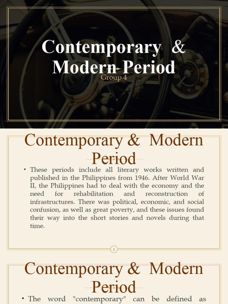 Contemporary & Modern Period PDF Philippines