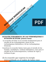 Ecuación Fundamental Turbomáquinas, Ecuación Euler 1ra Forma, Año - 2023