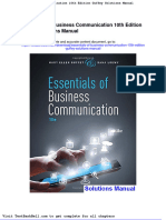 Essentials of Business Communication 10th Edition Guffey Solutions Manual
