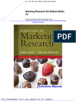 Essentials of Marketing Research 6th Edition Babin Solutions Manual