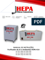 Manual - Purificador de Ar e Ambientes HEPA-H14 - HF-EPM e HF-EPF Com UVC