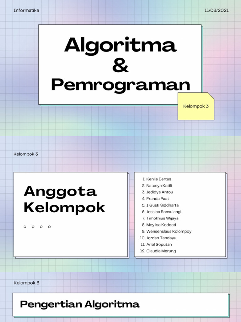Algoritma Dan Pemrograman (Kelompok 3) | PDF