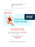 Aumentamos El Límite de Tus Tarjetas Santander