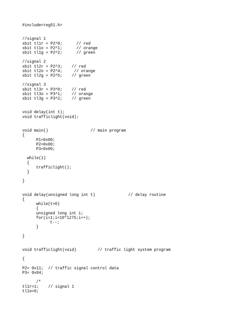 Traffic Light System Code C Program 11282020152629 PDF
