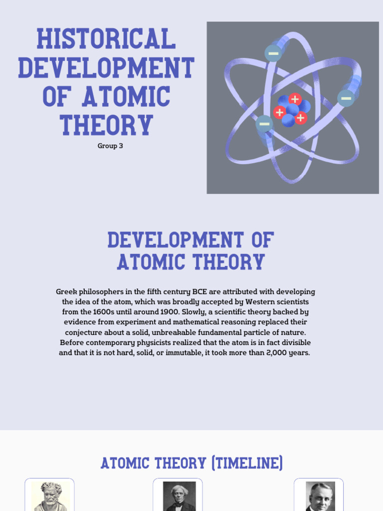 Historical Development Of Atomic Theory