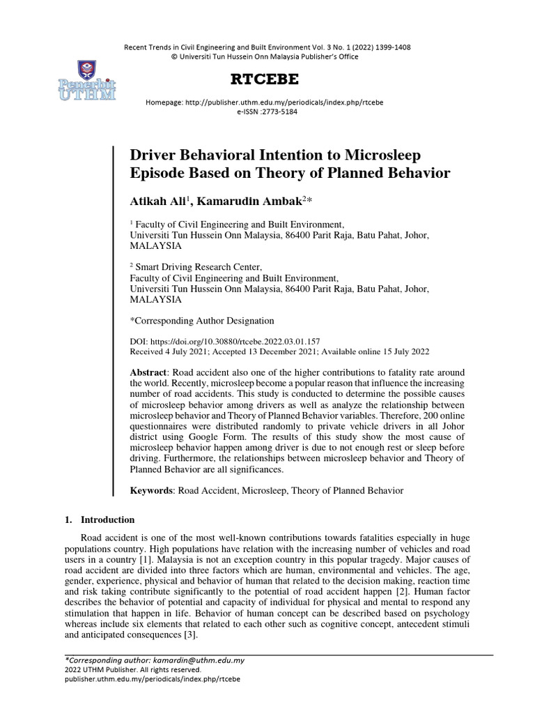 Driver Microsleep Behavior Study | PDF | Technology & Engineering