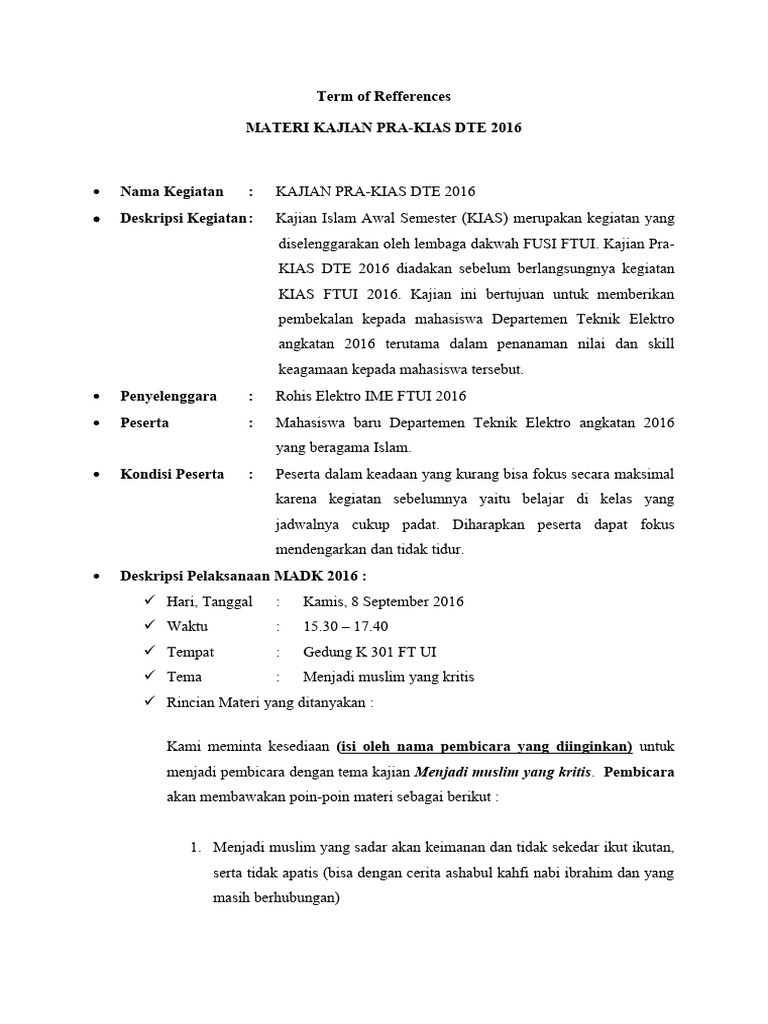 Tor kajian pra kias pdf