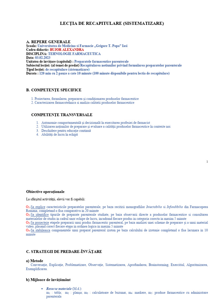 Lectie de Recapitulare-2023 | PDF