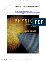 Fundamentals of Physics Halliday 10th Edition Test Bank