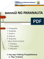 Bahagi NG Pananalita