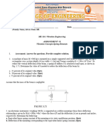 (Family Name, Given Name MI. ME 316: Vibration Engineering Assignement #1 Vibration Concepts:Spring Elements