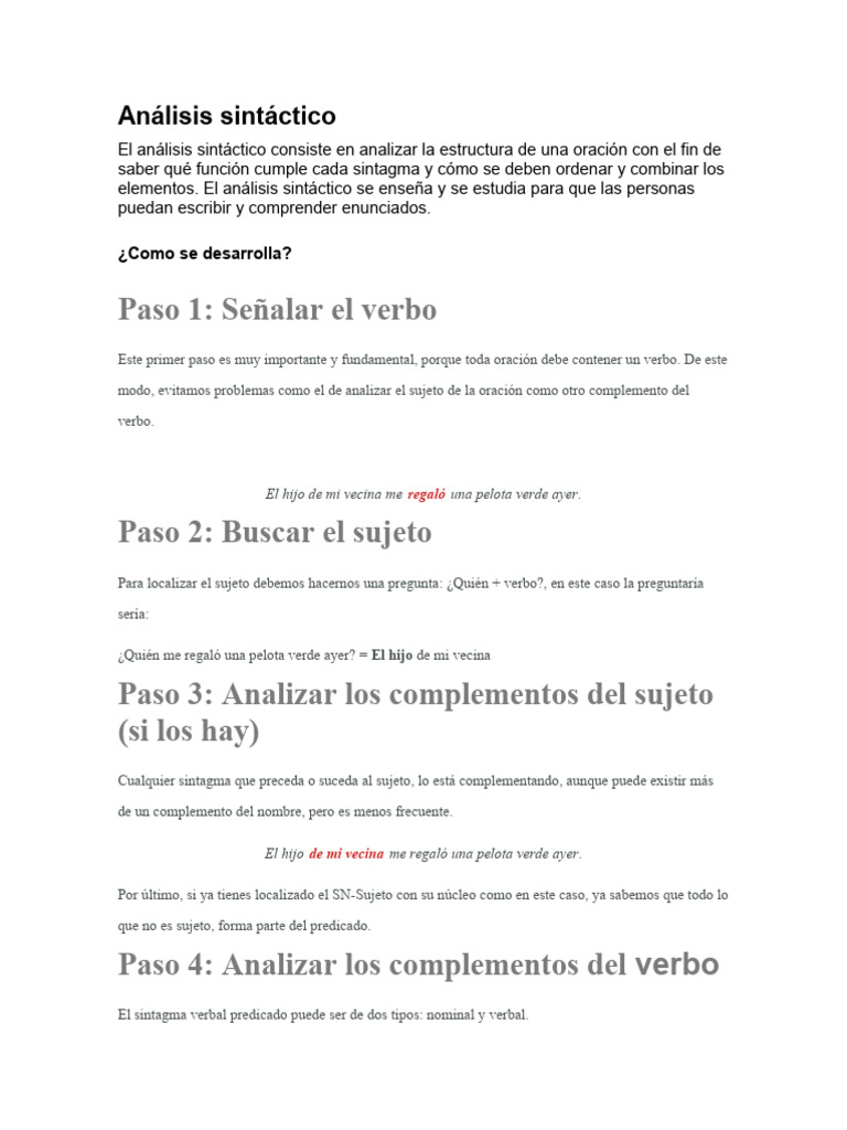 Análisis sintáctico PDF