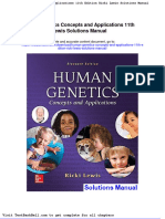 Human Genetics Concepts and Applications 11th Edition Ricki Lewis Solutions Manual