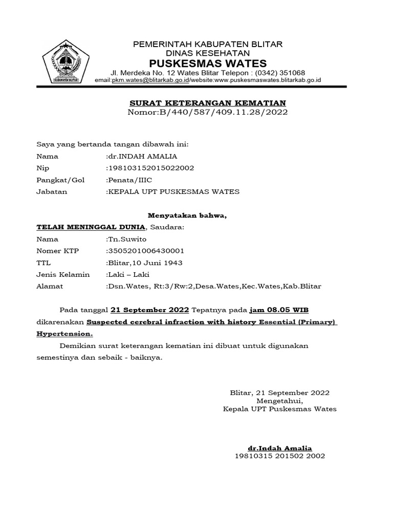 Surat Kematian | PDF
